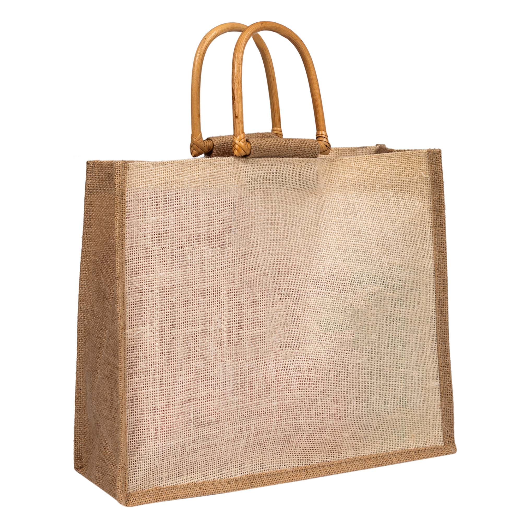 Jute Bag Bamboo Handles